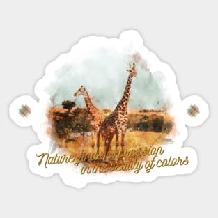 Nature finds expression in the beauty of colors Sticker